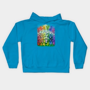 Rainbow Wildflowers Kids Hoodie